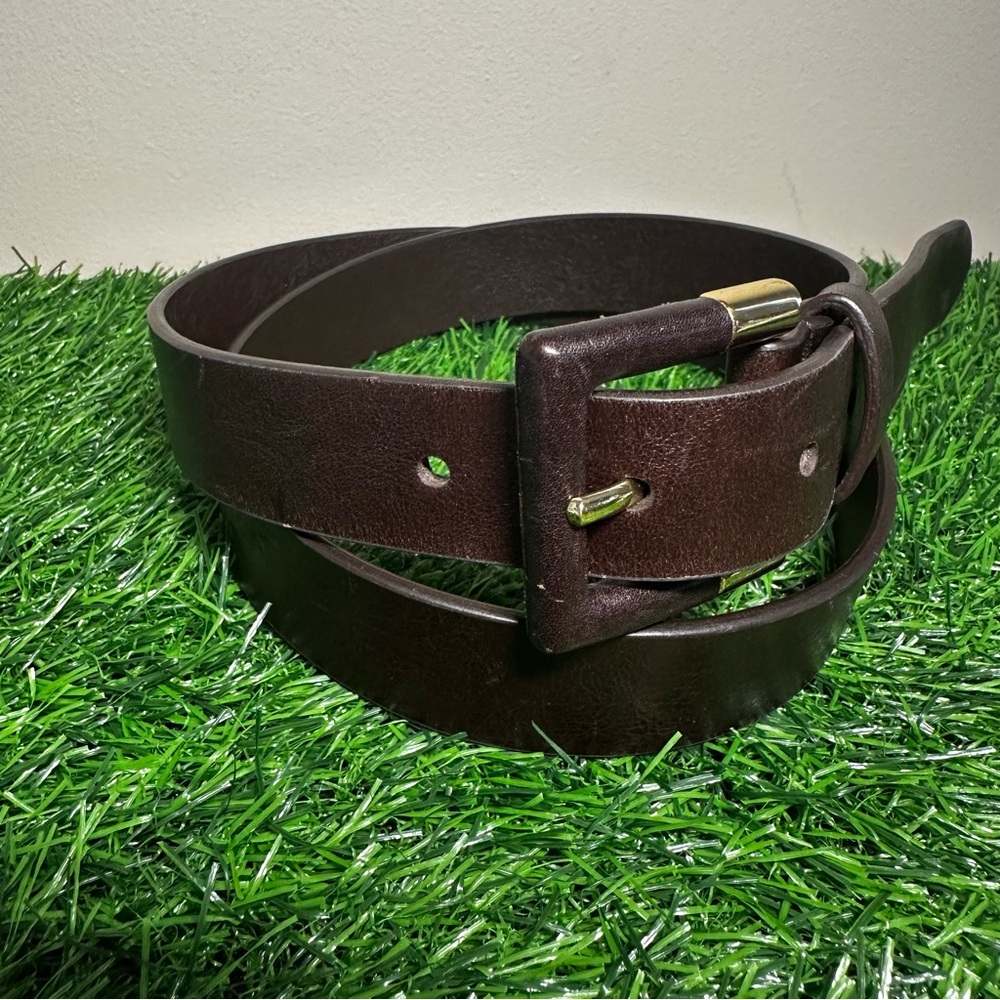GAP Brown and Gold Leather Belt with Classic Design
